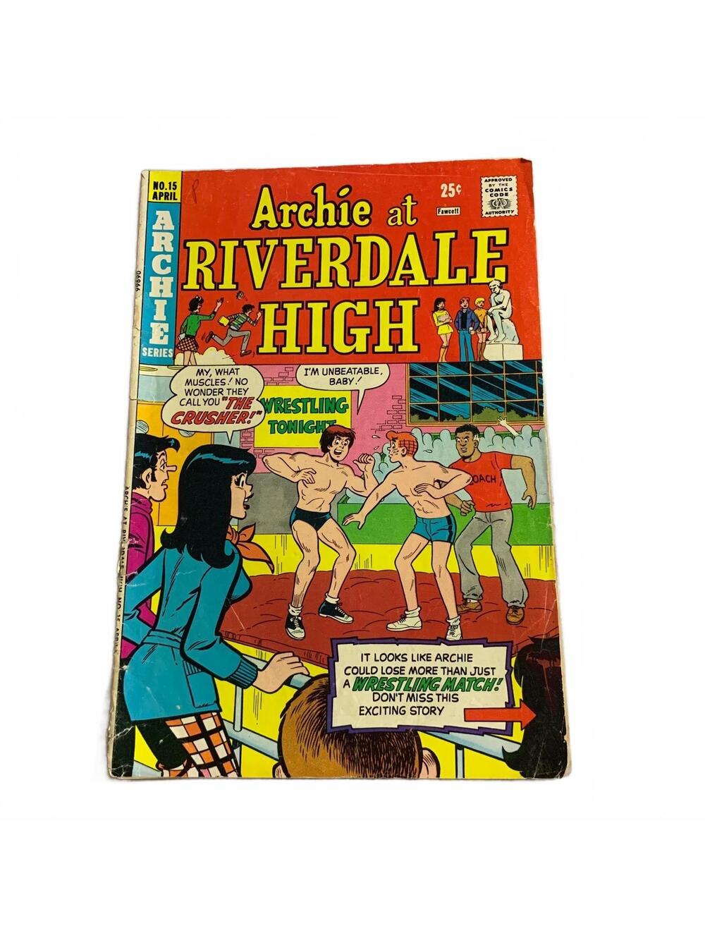 Archie at Riverdale High #15 1974 Archie Comics Wrestling Tonight Cover